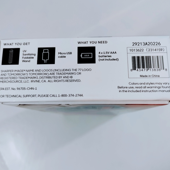 Sharper Image New UV Sanitizing Foldable Wand - Picture 6 of 7